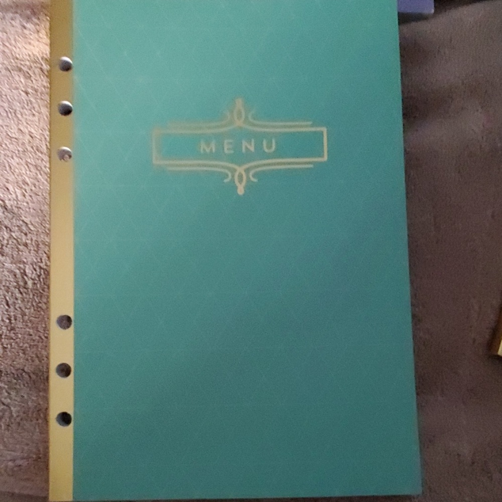 Menu journal/planner